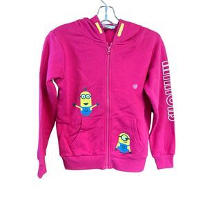 Despicable Me minions Girls Zipper Sweat jacket Sz 150 (11-13) Years NWT